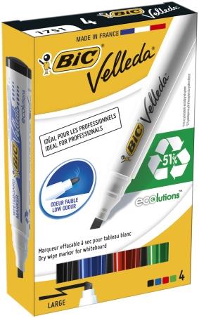 888646 BIC 1199001754 Whiteboardpenn BIC Velleda 1751 ass (4) 